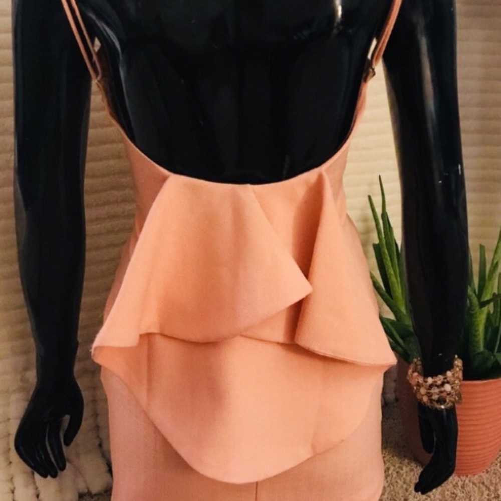 Ruffled Back Pink Cocktail Dress | NEVER BEEN WORN